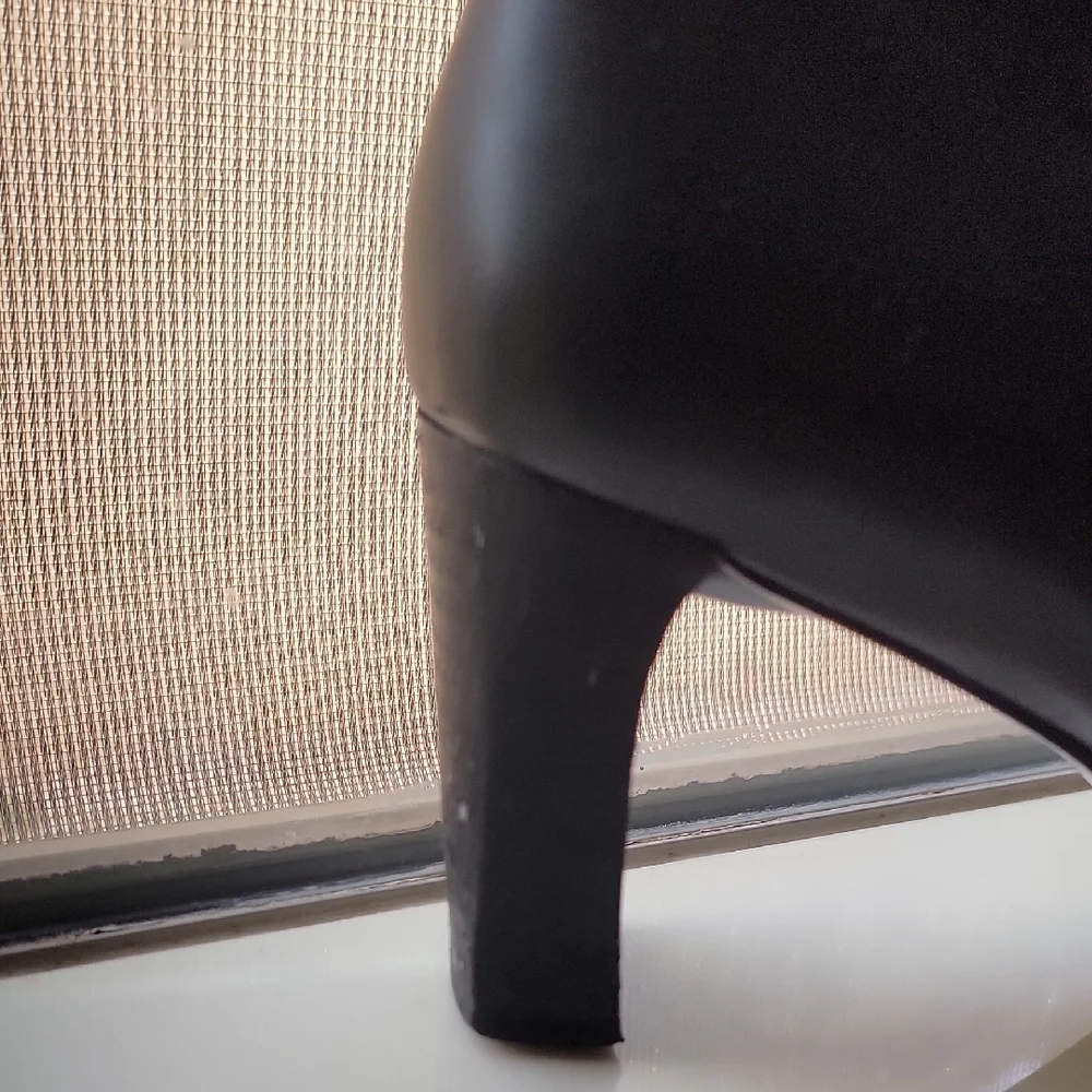 Etienne Aigner Black Heeled Boots - Picture 3 of 11